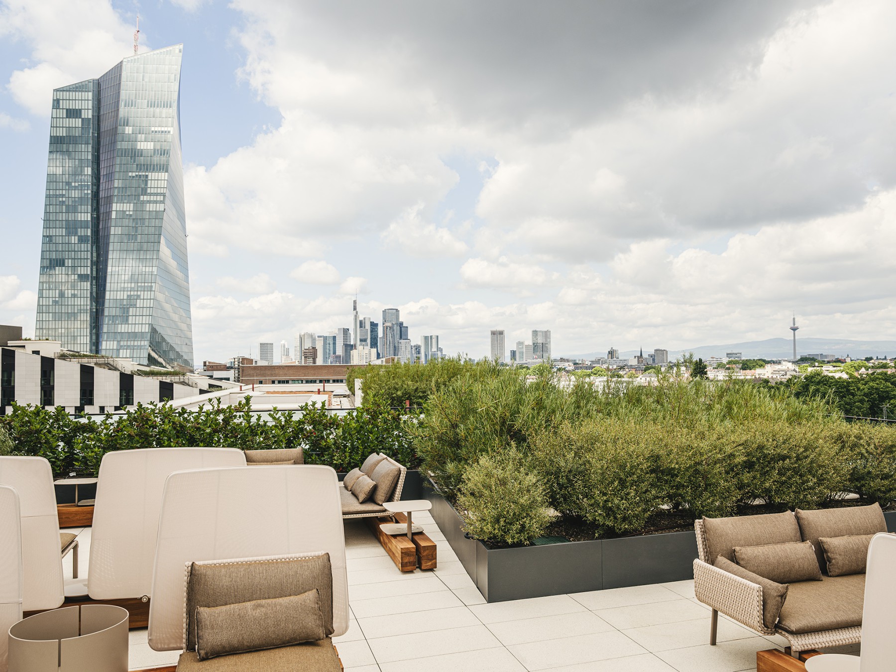 Dachterasse der Exklusive Eigentumswohnungen im HPQ Frankfurt